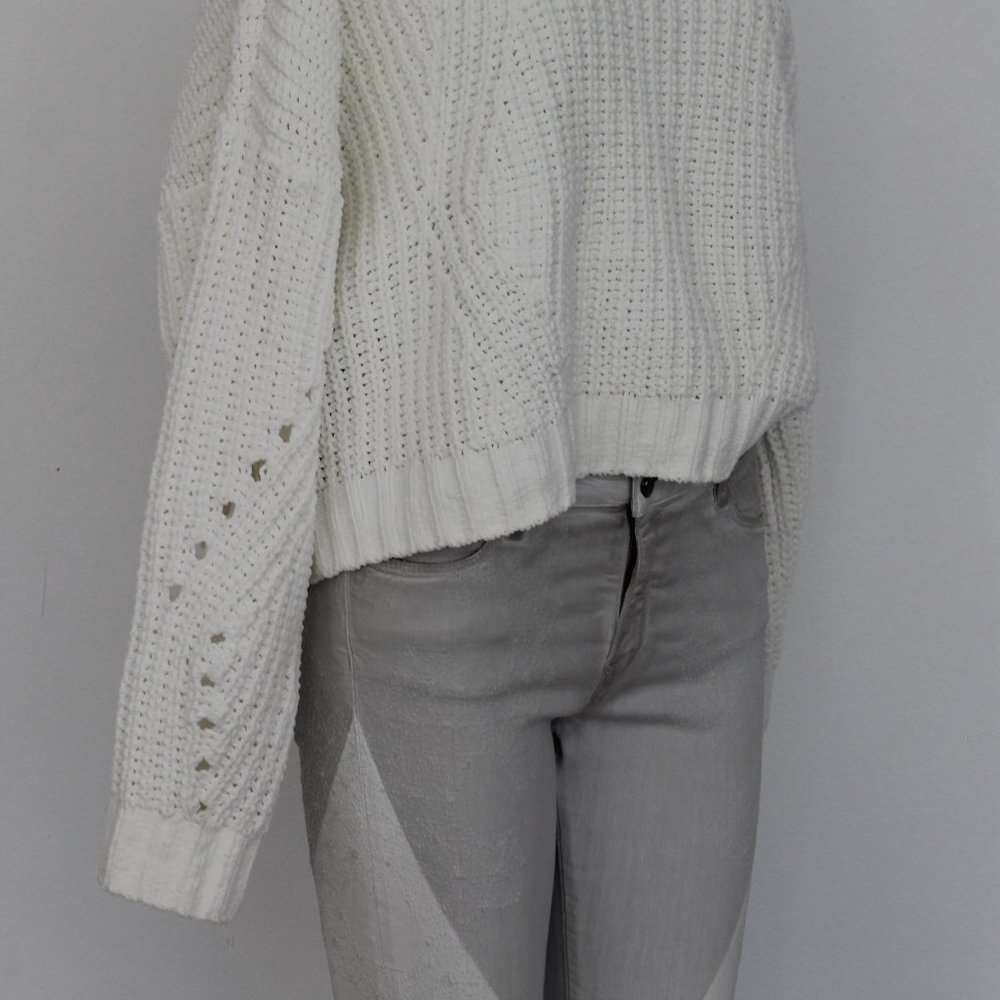 $378 Zadig & Voltaire BROCKENBOW Mascara Artemis Jeans White & Gray 29 - Picture 14 of 16